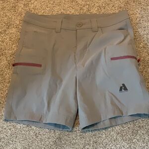 Eddie Bauer Gray Women's Cargo Shorts with Red Trim